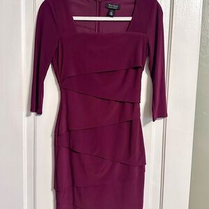 Elegant Burgundy WHBM Bodycon Dress -Size 2 - NWOT